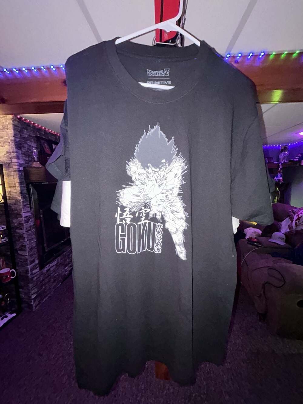 Primitive Dragon Ball Z Goku Energy T-Shirt Size L Black